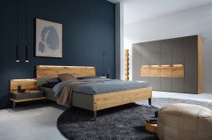 Milo-sleeping von Thielemeyer - Kombi-Kommode Wildeiche - graphit - Naturstein