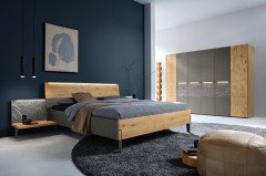 Milo-sleeping von Thielemeyer - Kombi-Kommode Wildeiche - graphit - Naturstein