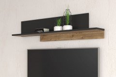 Hayato von Forte - dreiteilige Wohnwand Alpine picea/ schwarz