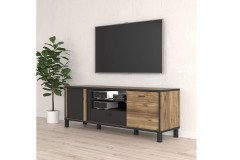 Hayato von Forte - dreiteilige Wohnwand Alpine picea/ schwarz