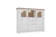 Iloppa von Forte - Wohnwand Nelson Oak/ Snowy Oak