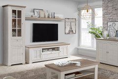 Iloppa von Forte - Wohnwand Nelson Oak/ Snowy Oak