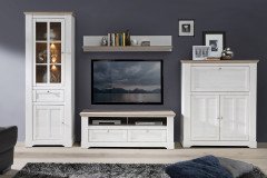 Iloppa von Forte - Wohnwand Nelson Oak/ Snowy Oak