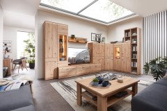 Mira-living von Stralsunder - Wohnwand EB27001-SV cappuccino Hochglanz