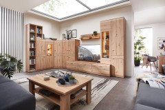 Mira-living von Stralsunder - Wohnwand EB27001-SV cappuccino Hochglanz