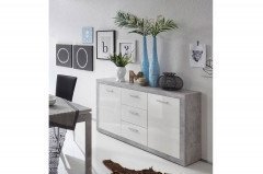 Stone von BEGA Consult - Vitrine Beton/ weiß glänzend