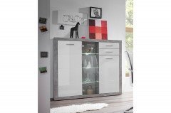 Stone von BEGA Consult - Vitrine Beton/ weiß glänzend