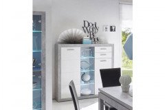 Stone von BEGA Consult - Vitrine Beton/ weiß glänzend