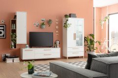 Lindos von Mäusbacher - Wohnwand dreiteilig in Weiß