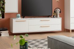 Lindos von Mäusbacher - Wohnwand dreiteilig in Weiß