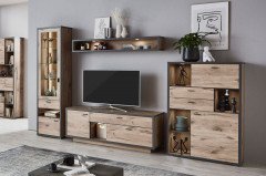 Orlando von IDEAL Möbel - Sideboard Viking Oak/ cosmos grey
