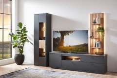 Mariara von IDEAL Möbel - Sideboard grau/ Eiche Artisan Staboptik