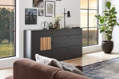 Mariara von IDEAL Möbel - Sideboard grau/ Eiche Artisan Staboptik