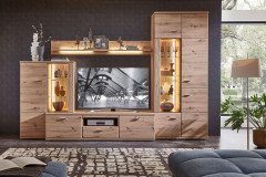 Cuba von Stralsunder - Wohnwand EB34504 cappuccino/ Alteiche