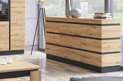 Corte/ Campania von Meble Wojcik - Couchtisch Eiche/ grau