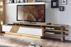 Talvera 1015 von Decker - Wohnwand V15420 massive Asteiche/ anthrazit