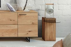 Naturstücke von Hartmann - Beistelltisch Riffeiche Umato