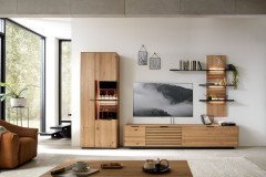 WM 2320 von Wöstmann - Sideboard Erle/ Mattglas carbonfarbig
