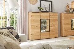 Nandur 1063 von Decker - Wohnwand V17609 aus Asteiche natur