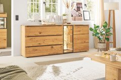 Nandur 1063 von Decker - Wohnwand V17609 aus Asteiche natur