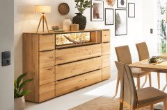 Nandur 1063 von Decker - Wohnwand V17609 aus Asteiche natur