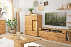 Nandur 1063 von Decker - Wohnwand V17609 aus Asteiche natur