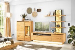 Nandur 1063 von Decker - Wohnwand V17609 aus Asteiche natur