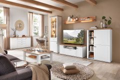 Idamo von Stralsunder - Wohnwand EB27001K tonweiß/ Alteiche