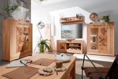 WZ-0315 von GK Möbelvertrieb - Wohnwand Eiche geölt