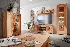 WZ-0315 von GK Möbelvertrieb - Wohnwand Eiche geölt