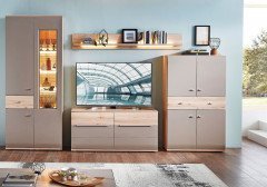 Samba von Stralsunder - Sideboard C15061 grau matt/ Naturbuche