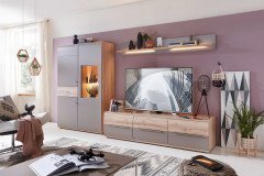 Samba von Stralsunder - Sideboard C15061 grau matt/ Naturbuche