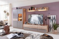 Samba von Stralsunder - Sideboard C15061 grau matt/ Naturbuche