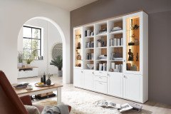 Idamo von Stralsunder - Wohnwand EB27001K tonweiß/ Alteiche