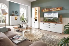 Idamo von Stralsunder - Wohnwand EB27001K tonweiß/ Alteiche