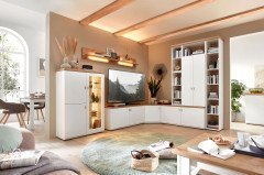 Idamo von Stralsunder - Wohnwand EB27001K tonweiß/ Alteiche