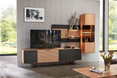 WM 2320 von Wöstmann - Sideboard Erle/ Mattglas carbonfarbig