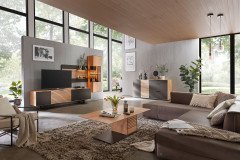 WM 2320 von Wöstmann - Sideboard Erle/ Mattglas carbonfarbig