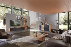 WM 2320 von Wöstmann - Sideboard Erle/ Mattglas carbonfarbig