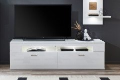 Topeka von IDEAL Möbel - Sideboard weiß mit Hirnholz-Applikationen