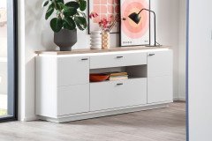 Amantea von MCA - Sideboard White/ Viking Oak