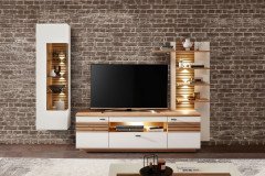 Fresno von Wohnconcept - Wohnwand 83 in Weiß/ Artisan Eiche