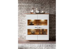 Fresno von Wohnconcept - Wohnwand 83 in Weiß/ Artisan Eiche