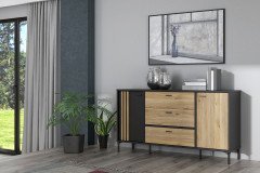 Joakimis von Forte - Couchtisch Mauvella Oak/ Black