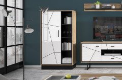 Brolo von Meble Wojcik - TV-Kommode BROK01 Eiche/ weiß