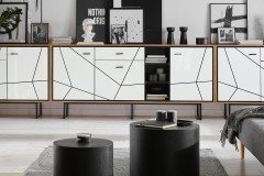 Brolo von Meble Wojcik - TV-Kommode BROK01 Eiche/ weiß