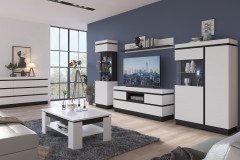 Corte/ Campania von Meble Wojcik - Couchtisch Eiche/ grau