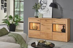 Vamos von IDEAL Möbel - Wohnwand in Asteiche/ Kaminholzoptik