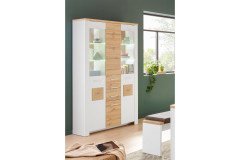 Matera von Innostyle - Wohnwand 10P7WH80 in Weiß/ Eiche