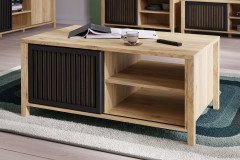 Jytana von Forte - dreiteilige Wohnkombination Mauvella Oak/ Black